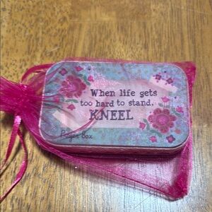 Inspirational Prayer Box with Pink Pouch